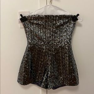 Alexis navy sequin romper - worn once